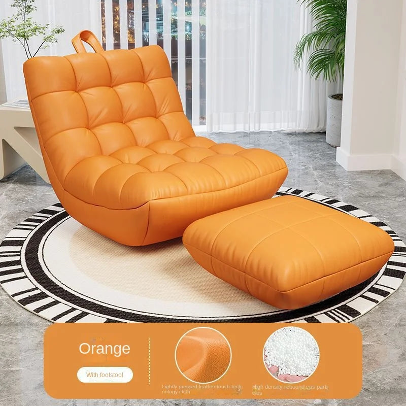 LazySofa Single Sofa Chair, Convertible Leisure Bed for Small House Living Room & Balcony, Comfortable Couch Seat