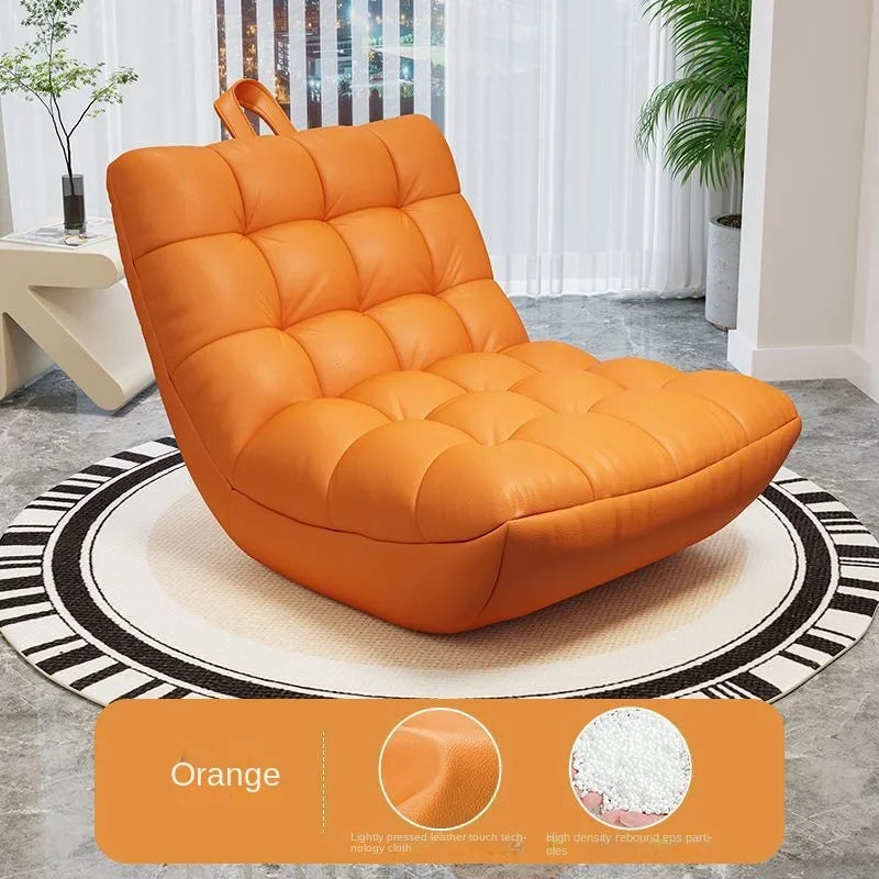 LazySofa Single Sofa Chair, Convertible Leisure Bed for Small House Living Room & Balcony, Comfortable Couch Seat