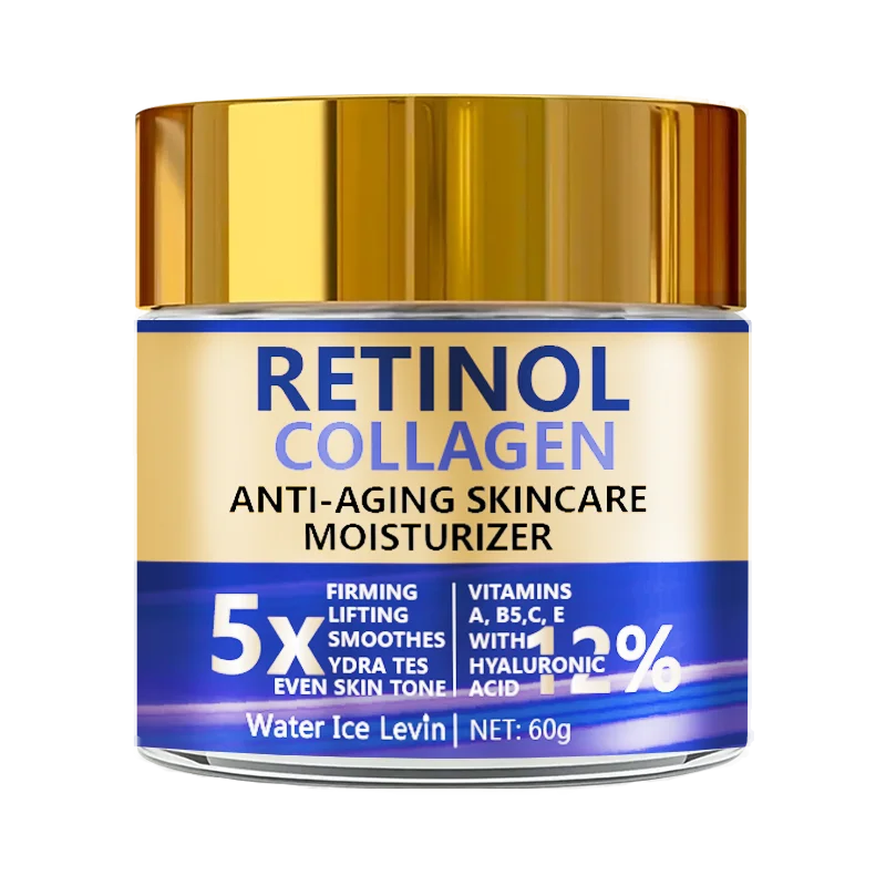 Retinol & Collagen Face Cream 60g, Anti-Aging Firming Moisturizer with Hyaluronic Acid, Fast Delivery