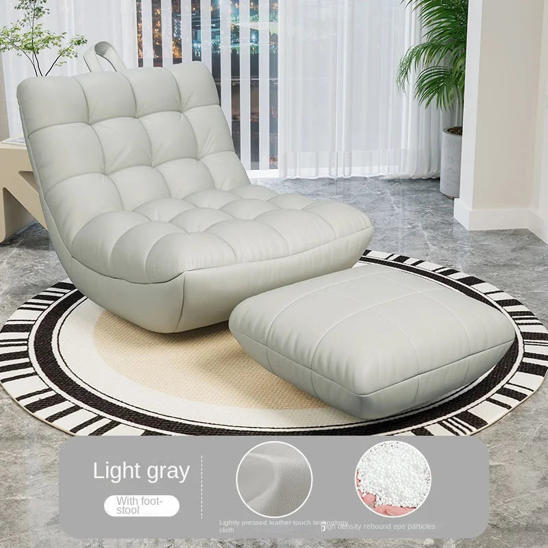 LazySofa Single Sofa Chair, Convertible Leisure Bed for Small House Living Room & Balcony, Comfortable Couch Seat