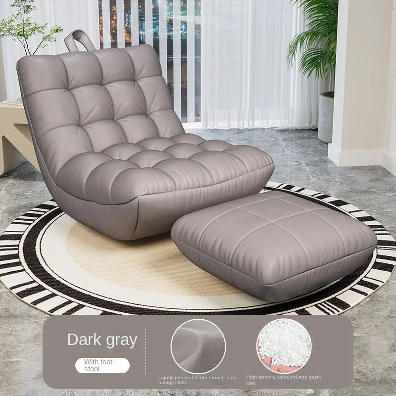 LazySofa Single Sofa Chair, Convertible Leisure Bed for Small House Living Room & Balcony, Comfortable Couch Seat