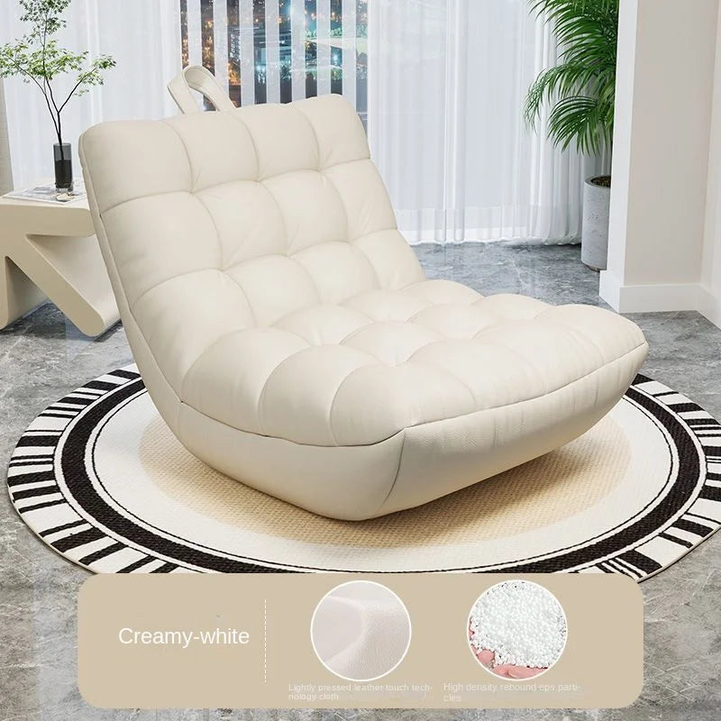 LazySofa Single Sofa Chair, Convertible Leisure Bed for Small House Living Room & Balcony, Comfortable Couch Seat