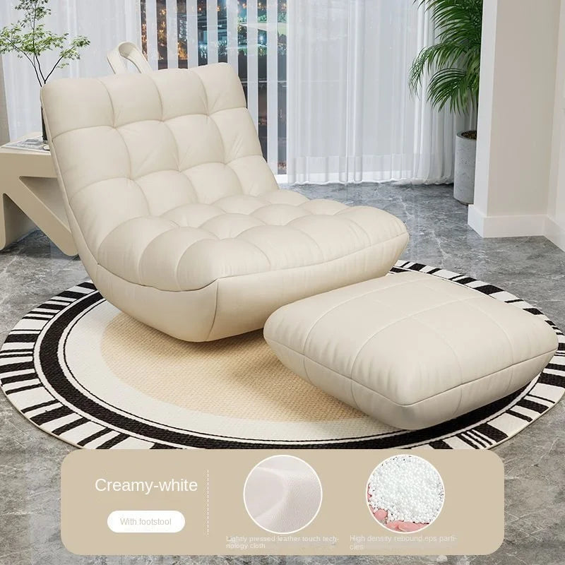 LazySofa Single Sofa Chair, Convertible Leisure Bed for Small House Living Room & Balcony, Comfortable Couch Seat